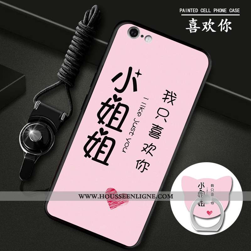 Housse iPhone 6/6s Silicone Protection Délavé En Daim Personnalité Téléphone Portable Noir Coque