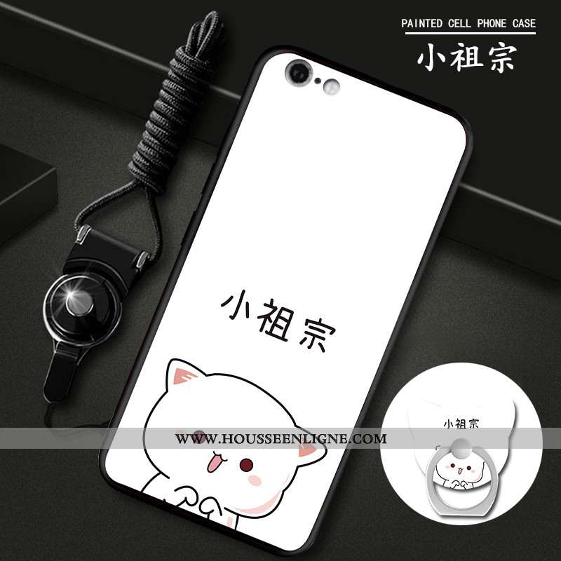 Housse iPhone 6/6s Silicone Protection Délavé En Daim Personnalité Téléphone Portable Noir Coque