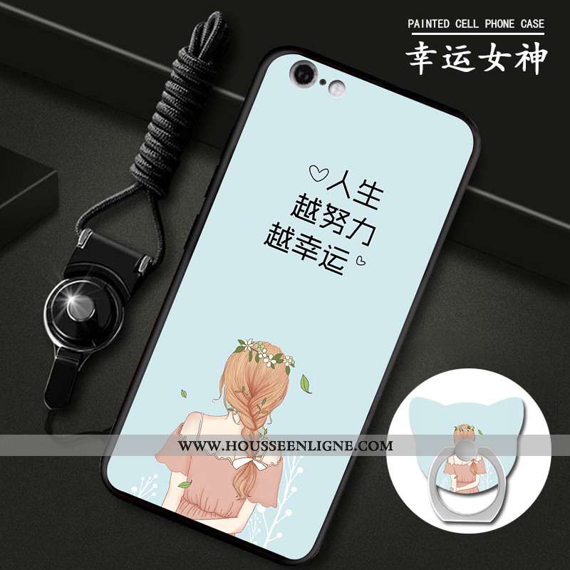 Housse iPhone 6/6s Silicone Protection Délavé En Daim Personnalité Téléphone Portable Noir Coque