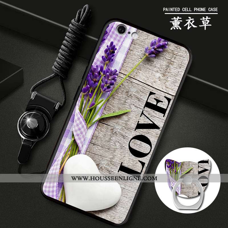 Housse iPhone 6/6s Silicone Protection Délavé En Daim Personnalité Téléphone Portable Noir Coque