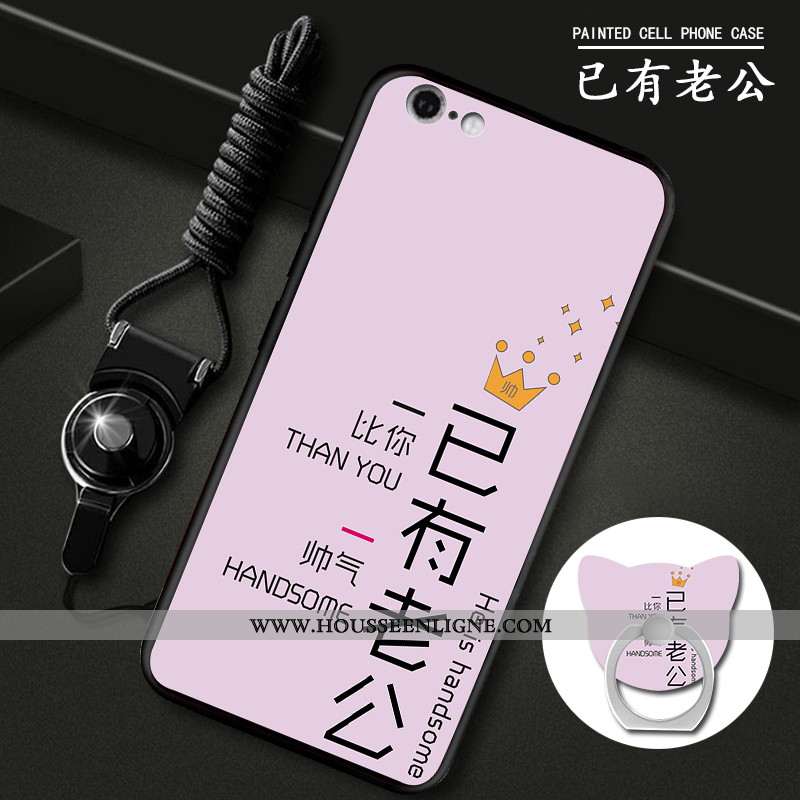 Housse iPhone 6/6s Silicone Protection Délavé En Daim Personnalité Téléphone Portable Noir Coque