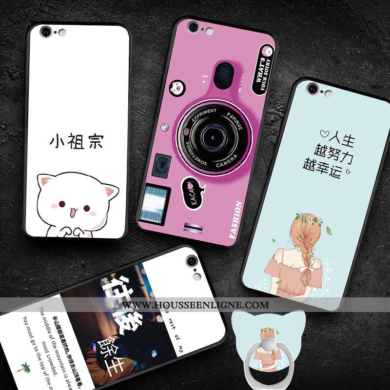 Housse iPhone 6/6s Silicone Protection Délavé En Daim Personnalité Téléphone Portable Noir Coque