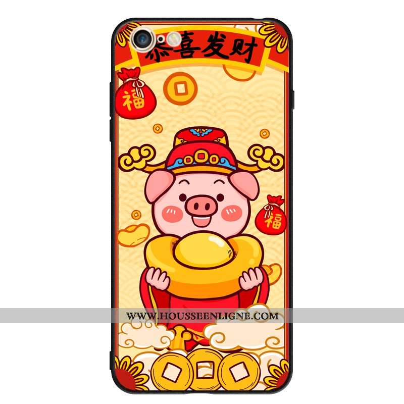 Housse iPhone 6/6s Silicone Protection Jaune Tendance Téléphone Portable Personnalité Étui