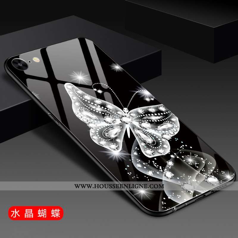 Housse iPhone 6/6s Verre Tendance Coque Téléphone Portable Petit Étui Noir