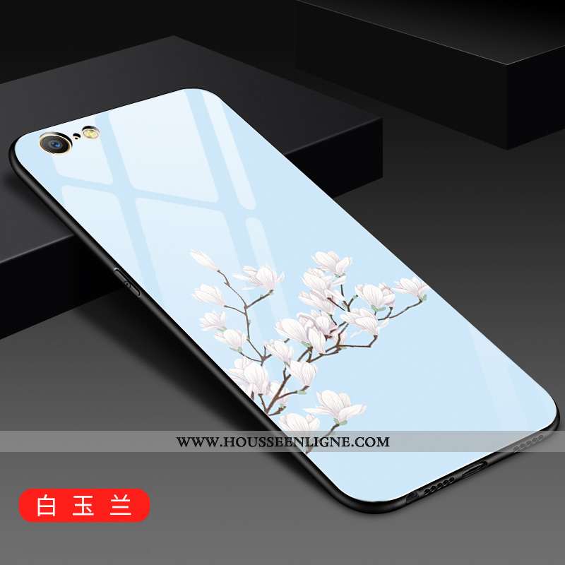 Housse iPhone 6/6s Verre Tendance Coque Téléphone Portable Petit Étui Noir