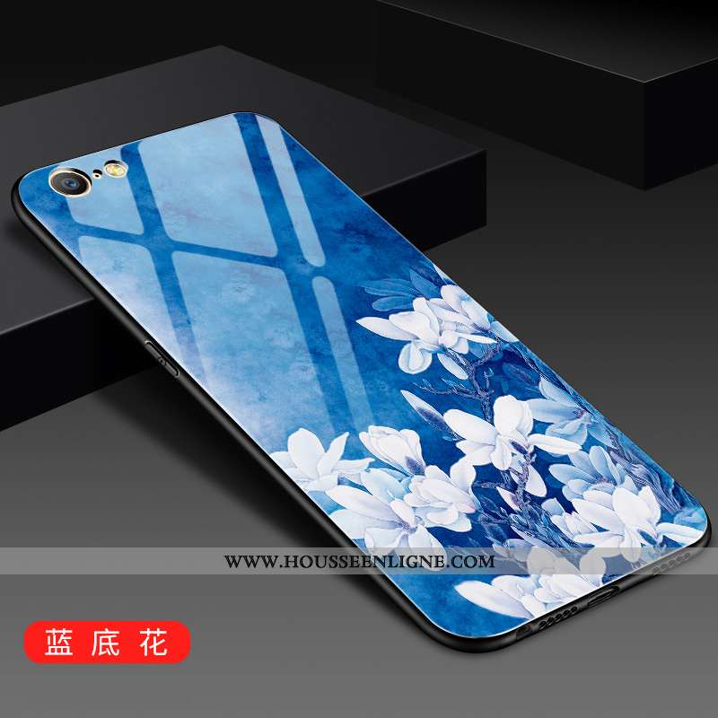Housse iPhone 6/6s Verre Tendance Coque Téléphone Portable Petit Étui Noir