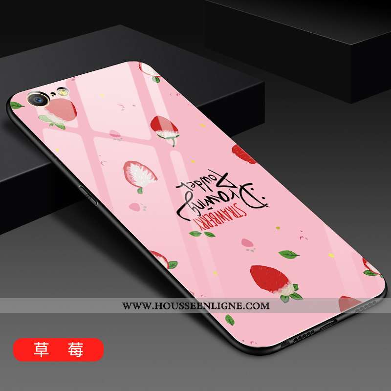 Housse iPhone 6/6s Verre Tendance Coque Téléphone Portable Petit Étui Noir