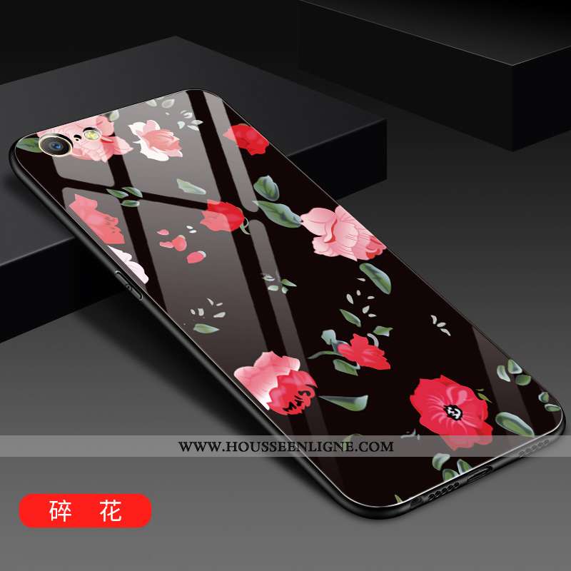Housse iPhone 6/6s Verre Tendance Coque Téléphone Portable Petit Étui Noir