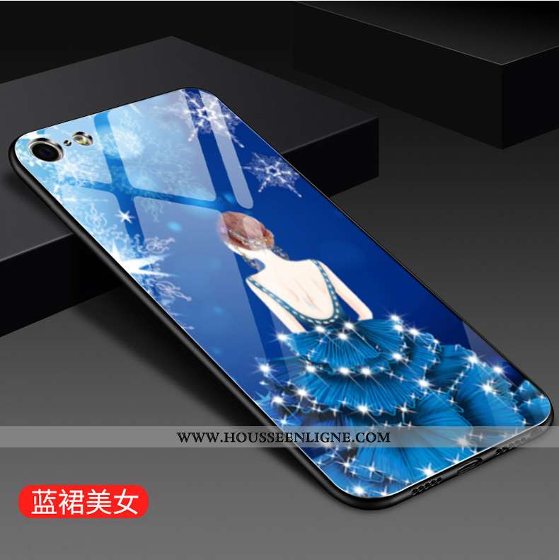 Housse iPhone 6/6s Verre Tendance Coque Téléphone Portable Petit Étui Noir