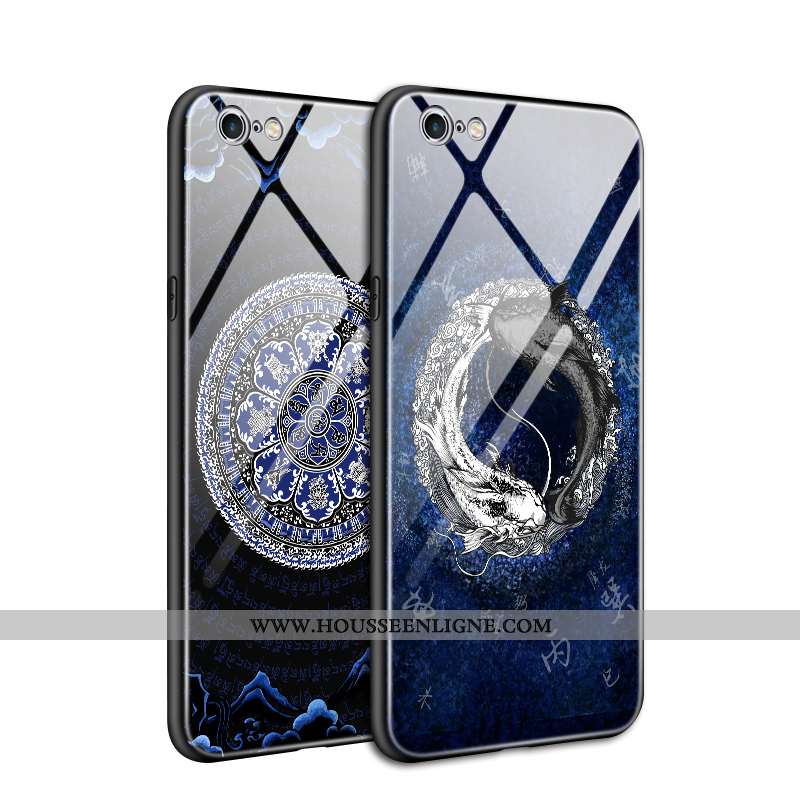Housse iPhone 7 Créatif Personnalité Incassable Tout Compris Téléphone Portable Bleu Marin Coque Ble