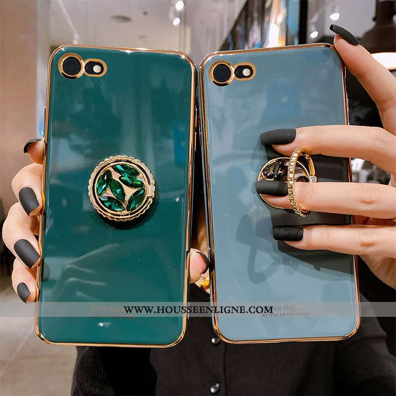 Housse iPhone 7 Fluide Doux Silicone Luxe Vert Tout Compris Étui Net Rouge Bleu