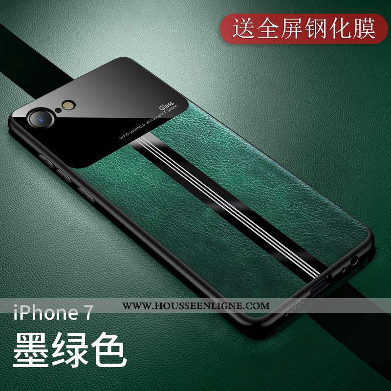Housse iPhone 7 Légère Fluide Doux Business Coque Silicone Incassable Tout Compris Verte