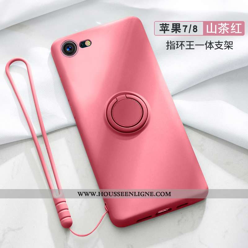 Housse iPhone 7 Légère Fluide Doux Silicone Net Rouge Ultra Tout Compris Vert Verte