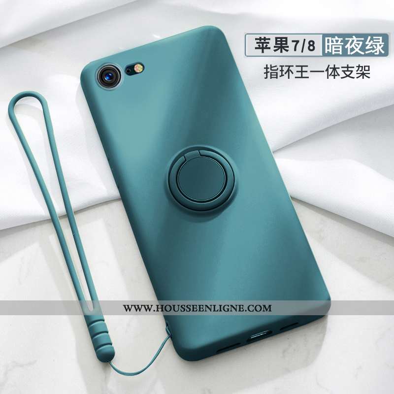 Housse iPhone 7 Légère Fluide Doux Silicone Net Rouge Ultra Tout Compris Vert Verte
