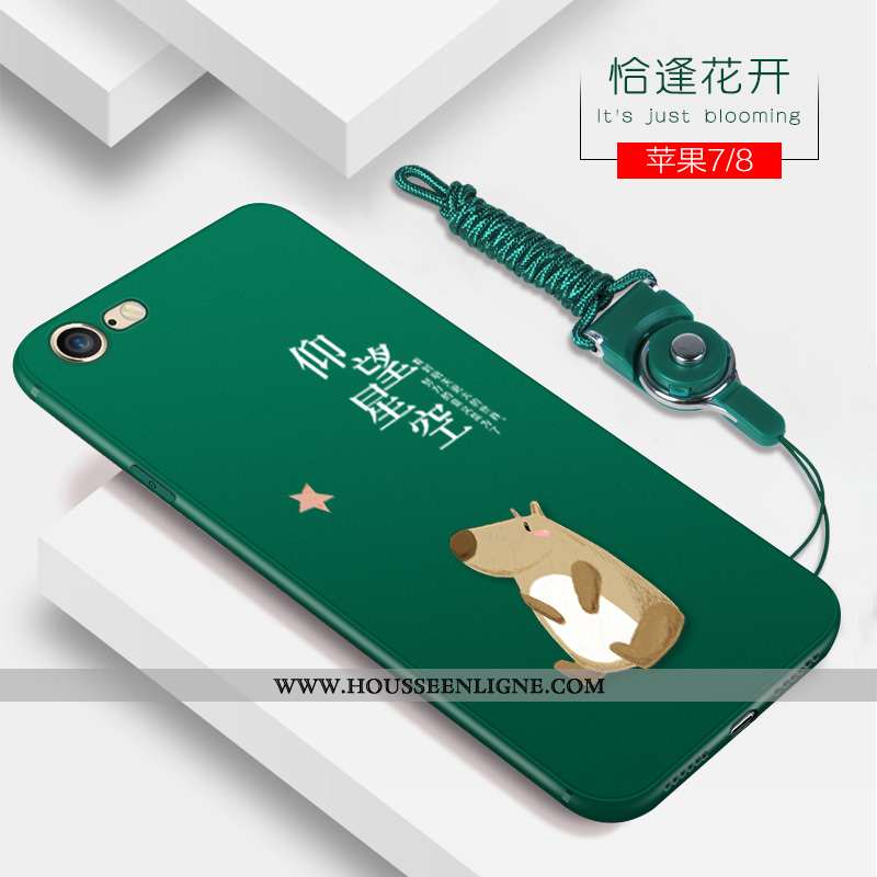 Housse iPhone 7 Légère Fluide Doux Tout Compris Délavé En Daim Étui Protection Silicone Rouge