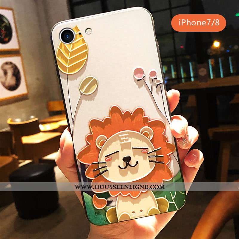 Housse iPhone 7 Personnalité Créatif Rose Coque Lapin Dessin Animé Amoureux