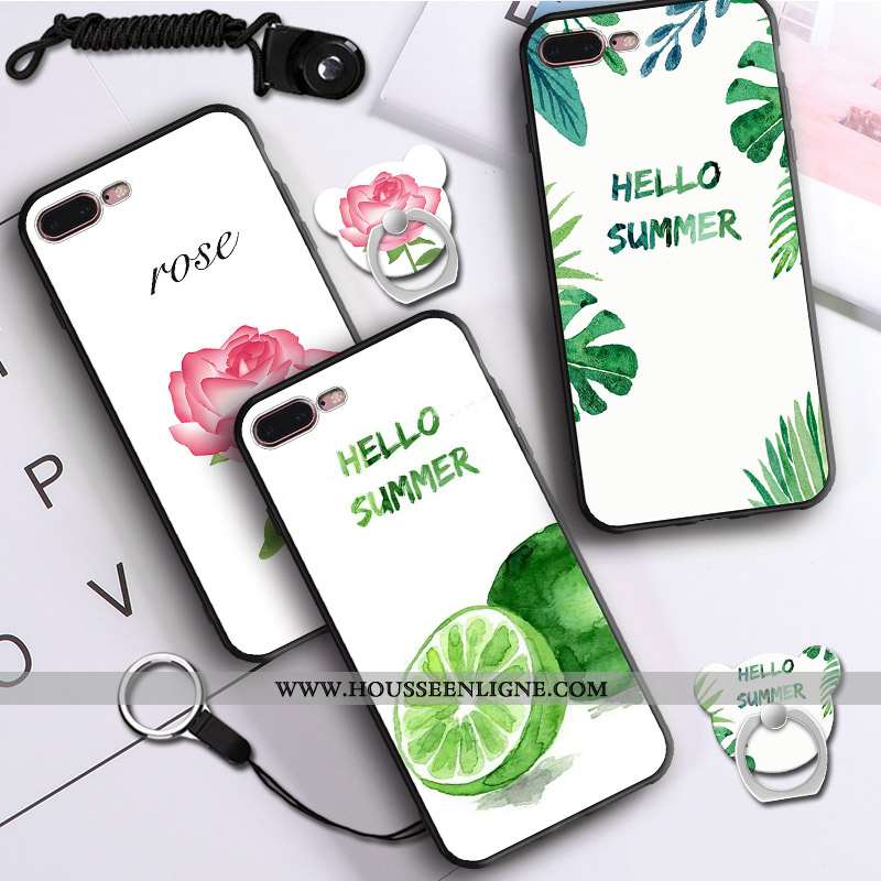 Housse iPhone 7 Plus Fluide Doux Téléphone Portable Noir Incassable Coque