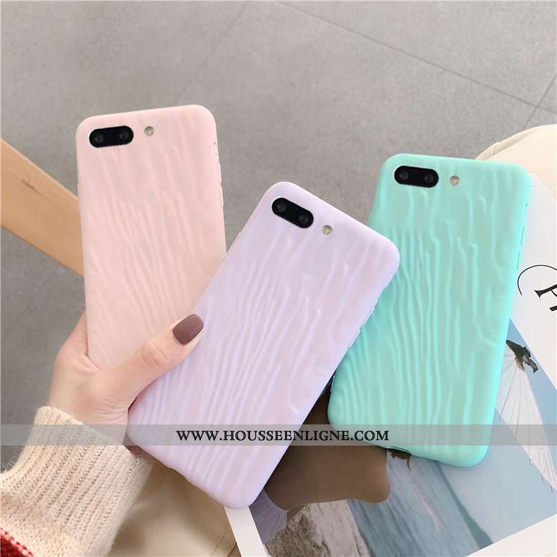 Housse iPhone 7 Plus Fluide Doux Vert Coque Téléphone Portable Support Incassable Simple Verte
