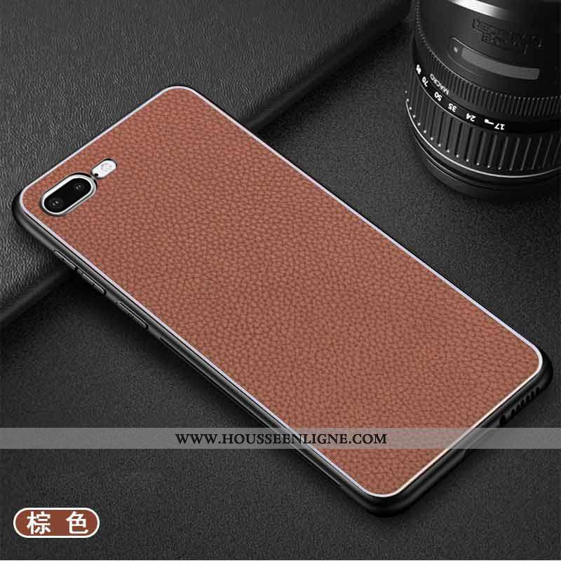 Housse iPhone 7 Plus Légère Cuir Téléphone Portable Couleur Unie Étui Incassable Simple Noir