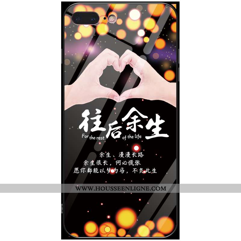 Housse iPhone 7 Plus Personnalité Créatif Téléphone Portable Ornements Suspendus Bleu Anneau Verre