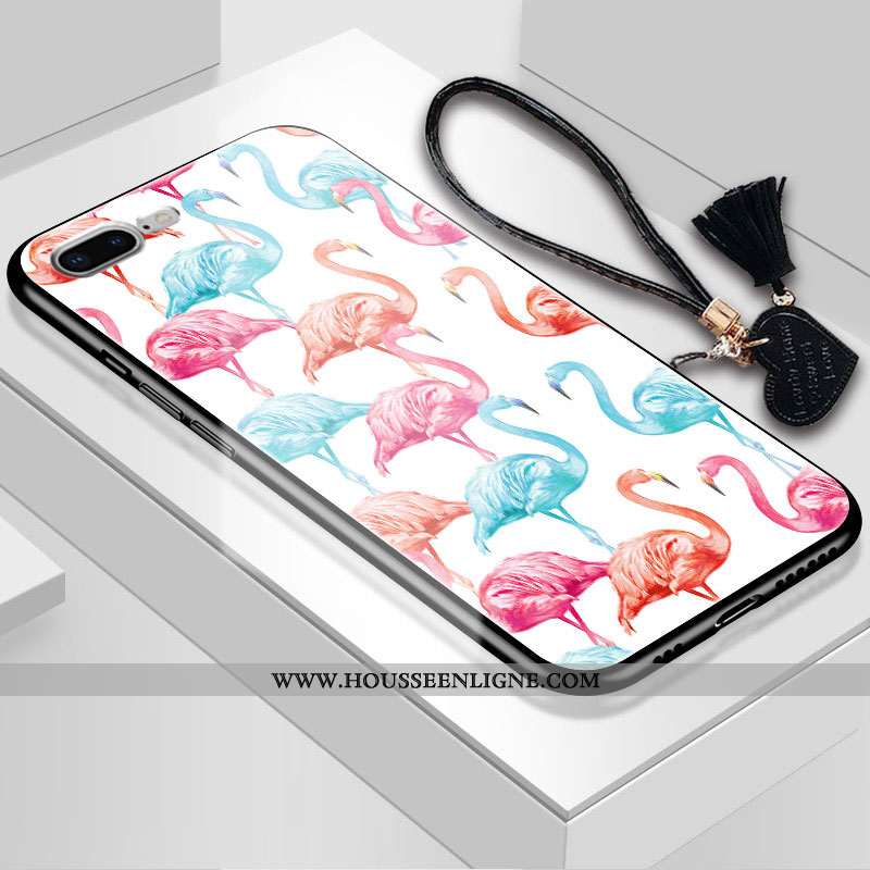 Housse iPhone 7 Plus Personnalité Mode Noir Incassable Bordure Nouveau Étui