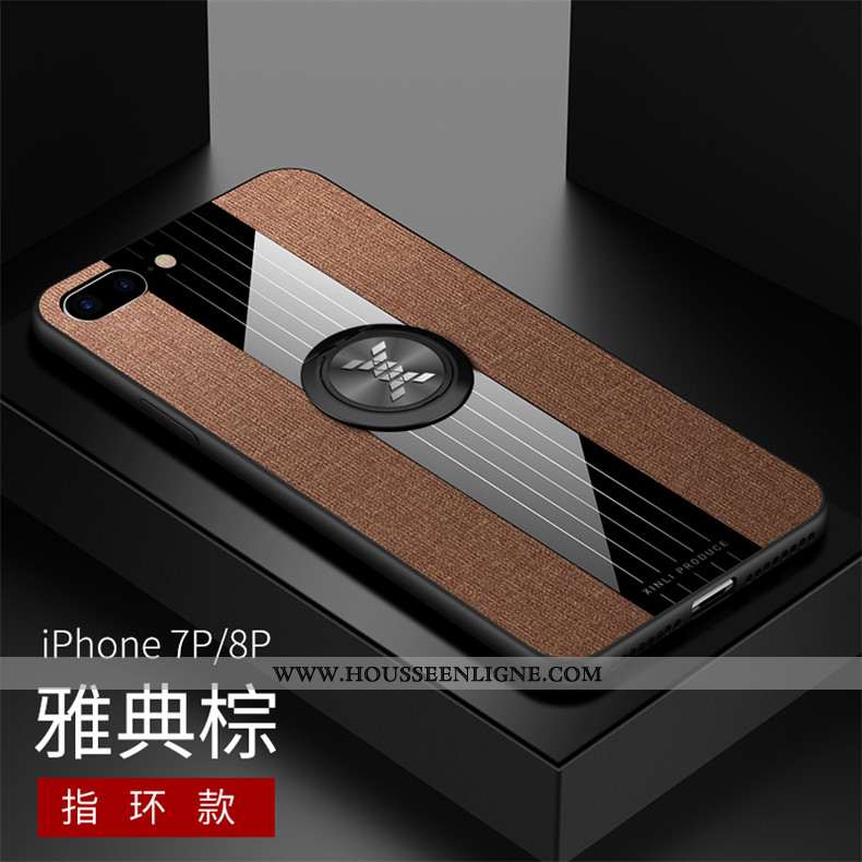 Housse iPhone 7 Plus Personnalité Modèle Fleurie Incassable Tissu Tout Compris Téléphone Portable Su