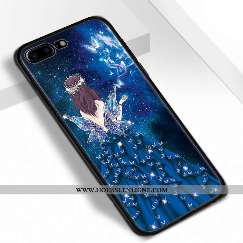 Housse iPhone 7 Plus Protection Dessin Animé Rose Amoureux Pu Coque Tout Compris