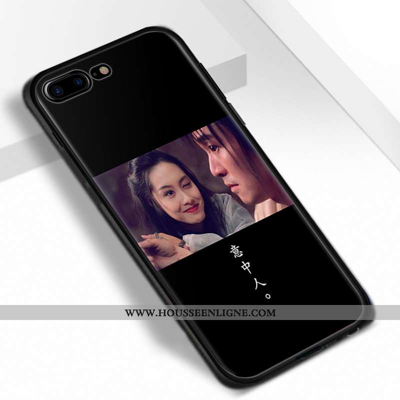 Housse iPhone 7 Plus Protection Dessin Animé Rose Amoureux Pu Coque Tout Compris