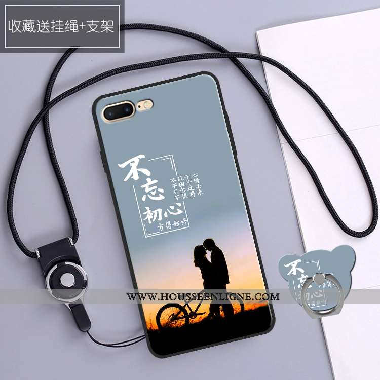 Housse iPhone 7 Plus Protection Personnalité Silicone Téléphone Portable Coque Tendance Étui Bleu