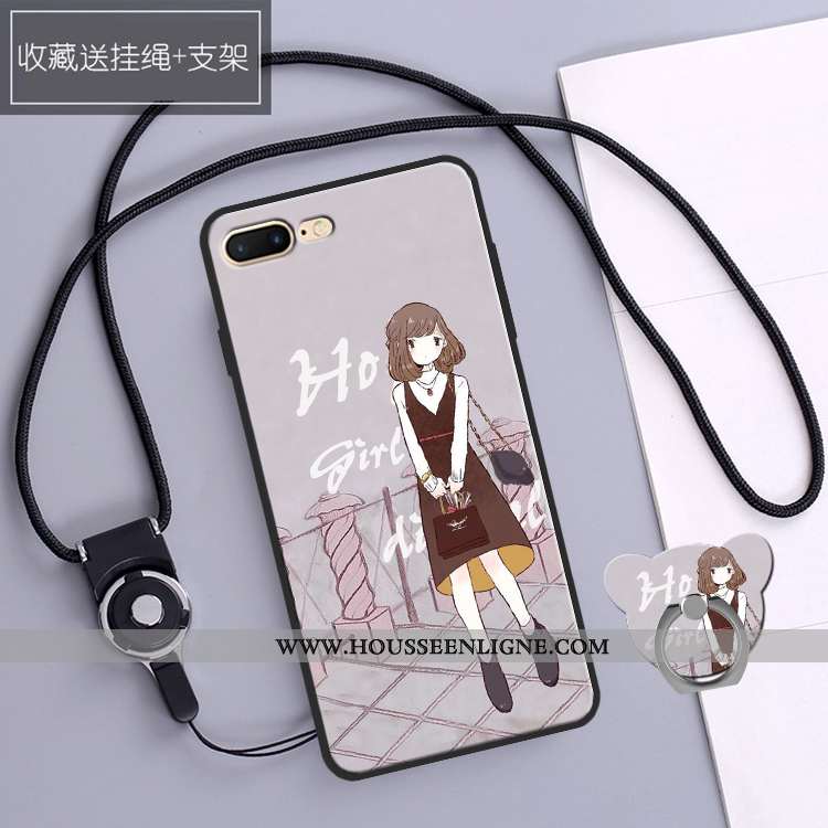 Housse iPhone 7 Plus Protection Personnalité Silicone Téléphone Portable Coque Tendance Étui Bleu