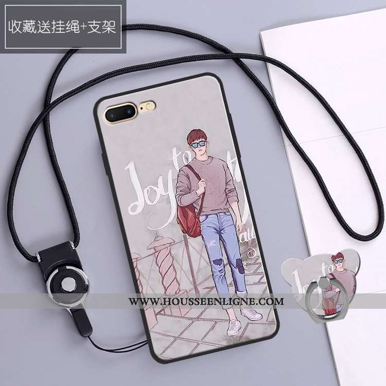 Housse iPhone 7 Plus Protection Personnalité Silicone Téléphone Portable Coque Tendance Étui Bleu