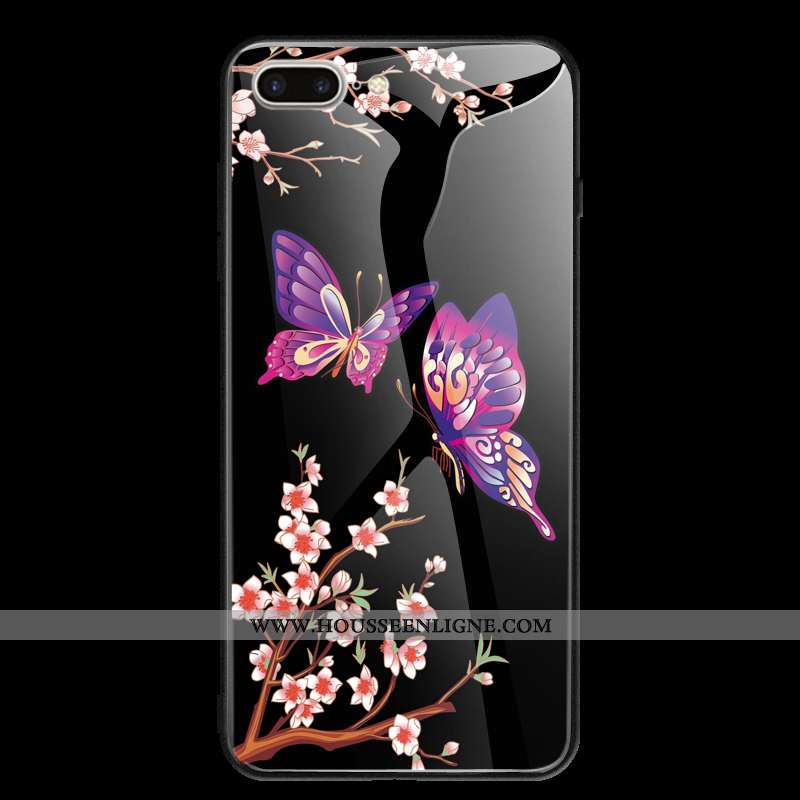 Housse iPhone 7 Plus Verre Difficile Coque Téléphone Portable Tempérer Miroir Noir