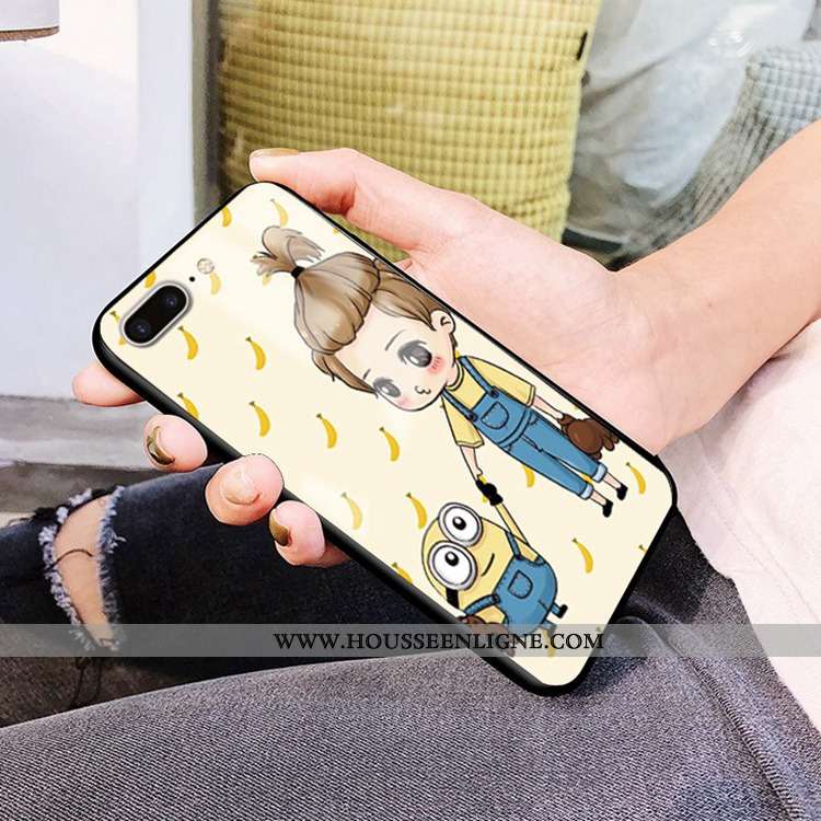 Housse iPhone 7 Plus Verre Difficile Coque Téléphone Portable Tempérer Miroir Noir