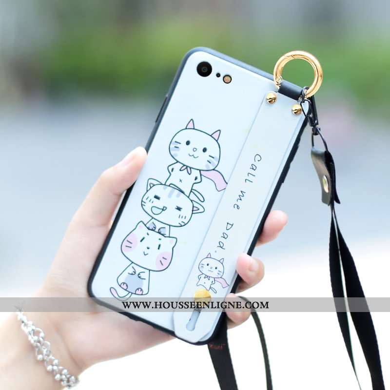 Housse iPhone 7 Silicone Protection Tout Compris Coque Créatif Personnalité Téléphone Portable Blanc