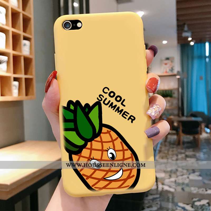 Housse iPhone 8 Charmant Ultra Net Rouge Créatif Citron Dessin Animé Étui Jaune