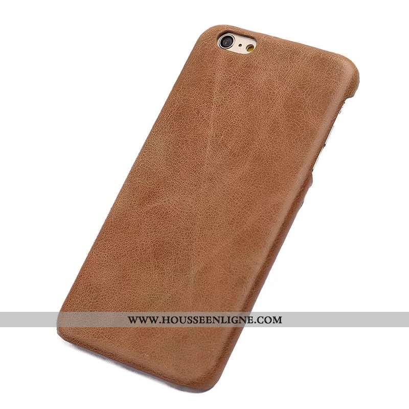 Housse iPhone 8 Cuir Protection Incassable Business Coque Véritable Téléphone Portable Rouge