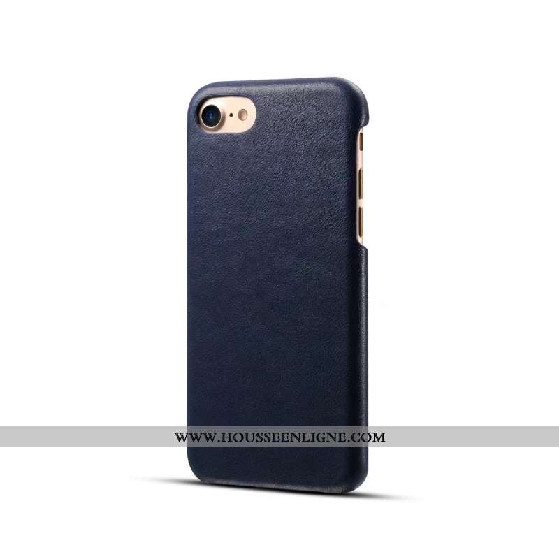 Housse iPhone 8 Cuir Protection Incassable Business Coque Véritable Téléphone Portable Rouge