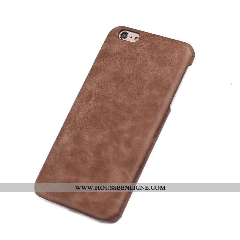 Housse iPhone 8 Cuir Protection Incassable Business Coque Véritable Téléphone Portable Rouge
