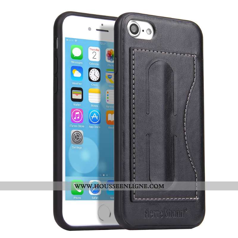 Housse iPhone 8 Cuir Protection Étui Téléphone Portable Tout Compris Incassable Carte Verte