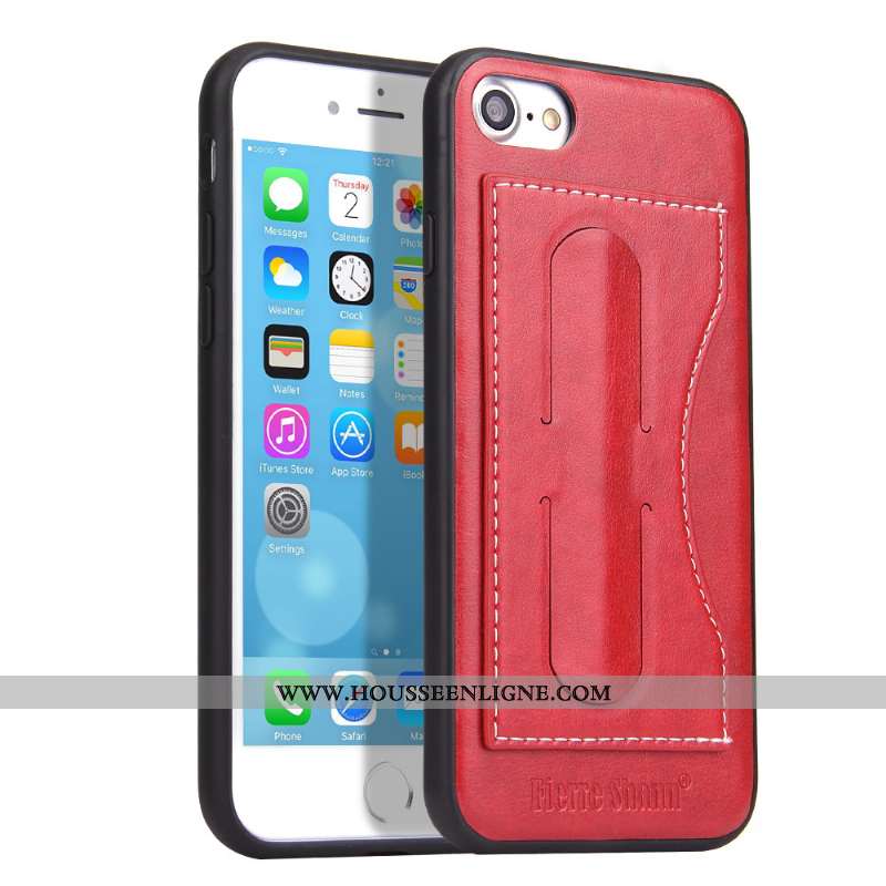Housse iPhone 8 Cuir Protection Étui Téléphone Portable Tout Compris Incassable Carte Verte