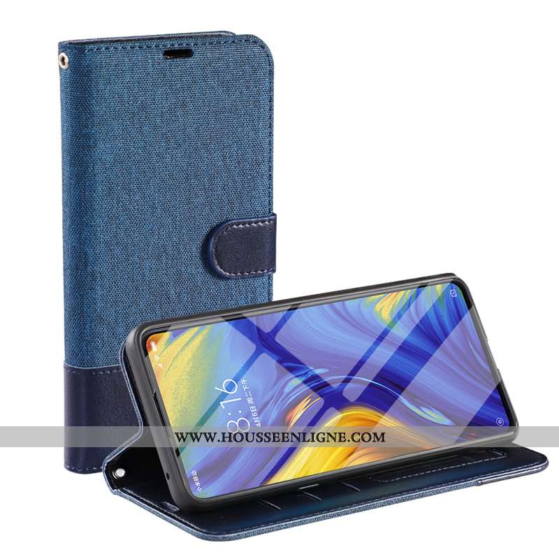 Housse iPhone 8 Cuir Tempérer Bleu Marin Membrane Étui Clamshell Coque Bleu Foncé