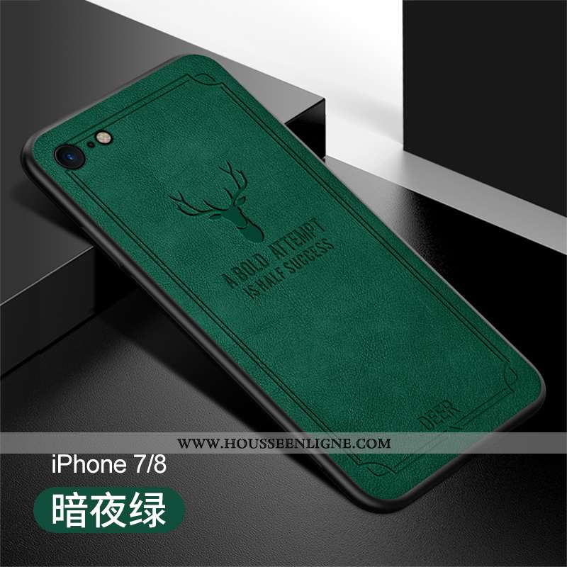 Housse iPhone 8 Fluide Doux Silicone Tendance Luxe Rouge Pu Cuir