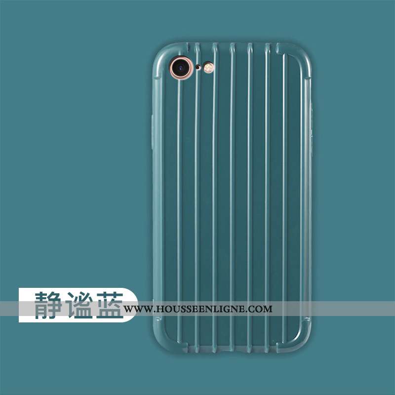 Housse iPhone 8 Légère Fluide Doux Petit Incassable Ultra Silicone Mode Bleu