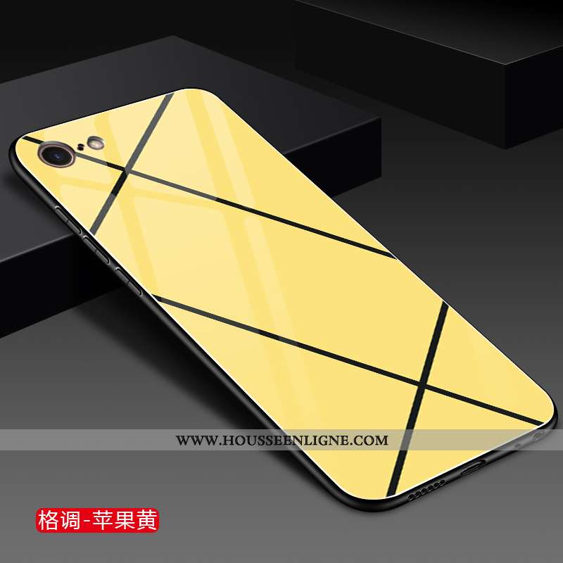 Housse iPhone 8 Personnalité Créatif Coque Incassable Petit Verre Jaune