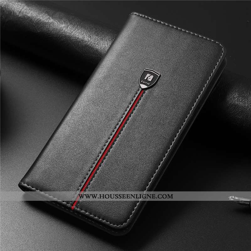Housse iPhone 8 Plus Fluide Doux Protection Noir Cuir Véritable Tout Compris Business Cuir