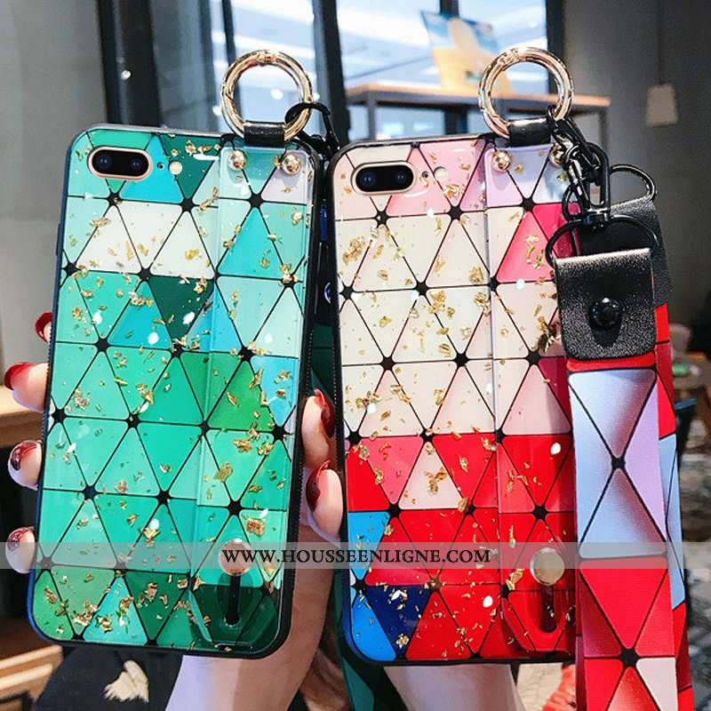 Housse iPhone 8 Plus Légère Fluide Doux Miroir Simple Téléphone Portable Étui Silicone Camouflage