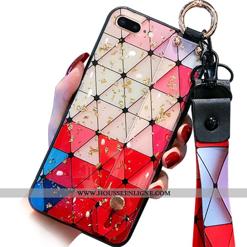 Housse iPhone 8 Plus Légère Fluide Doux Miroir Simple Téléphone Portable Étui Silicone Camouflage