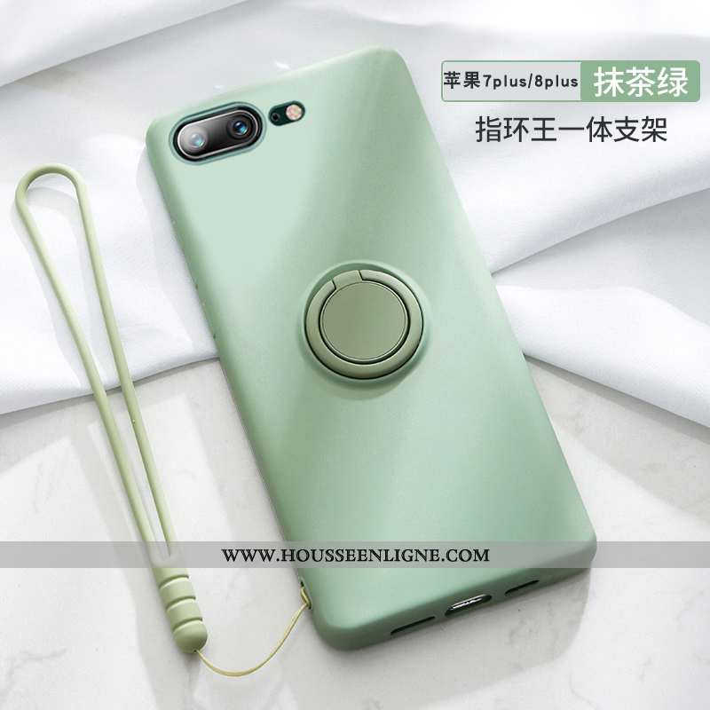 Housse iPhone 8 Plus Légère Fluide Doux Rose Anneau Net Rouge Vent Tout Compris