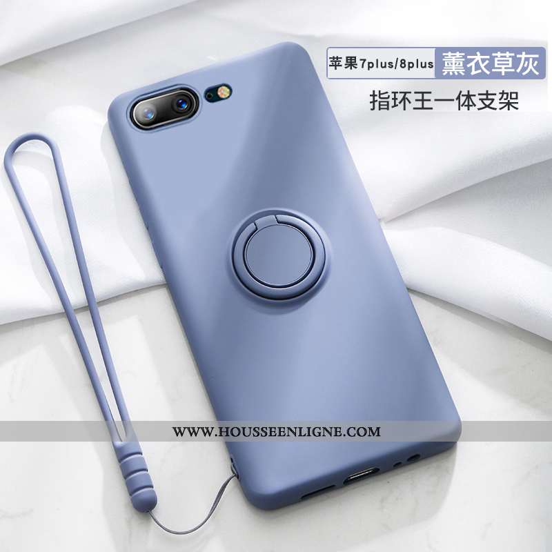 Housse iPhone 8 Plus Légère Fluide Doux Rose Anneau Net Rouge Vent Tout Compris