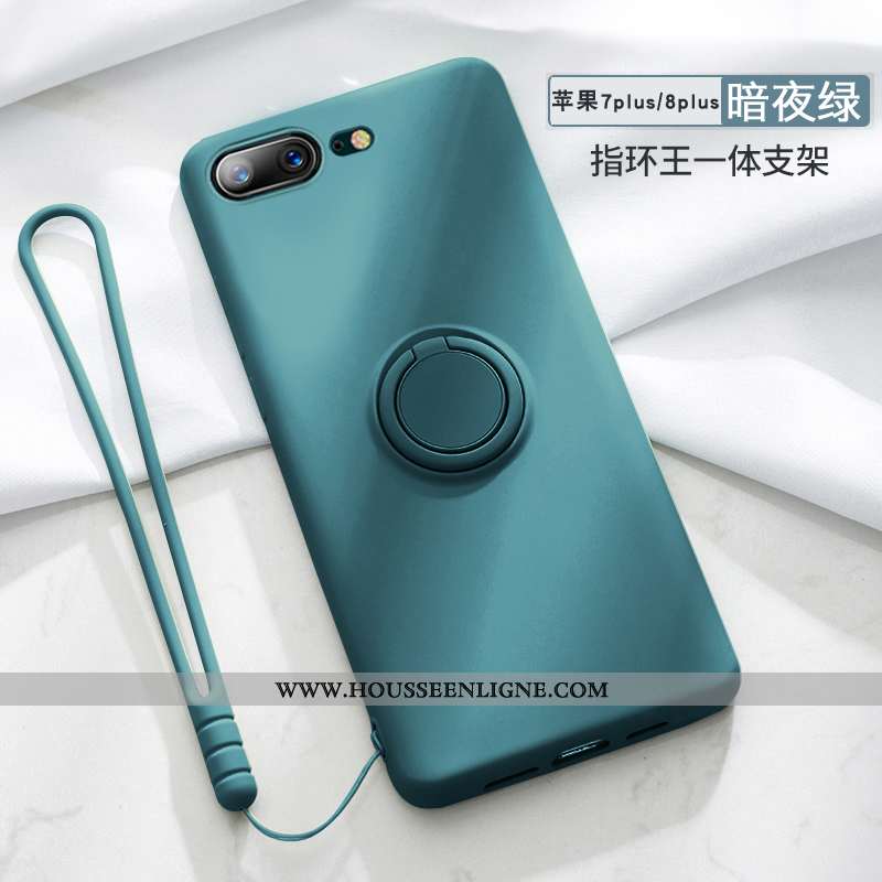 Housse iPhone 8 Plus Légère Fluide Doux Rose Anneau Net Rouge Vent Tout Compris